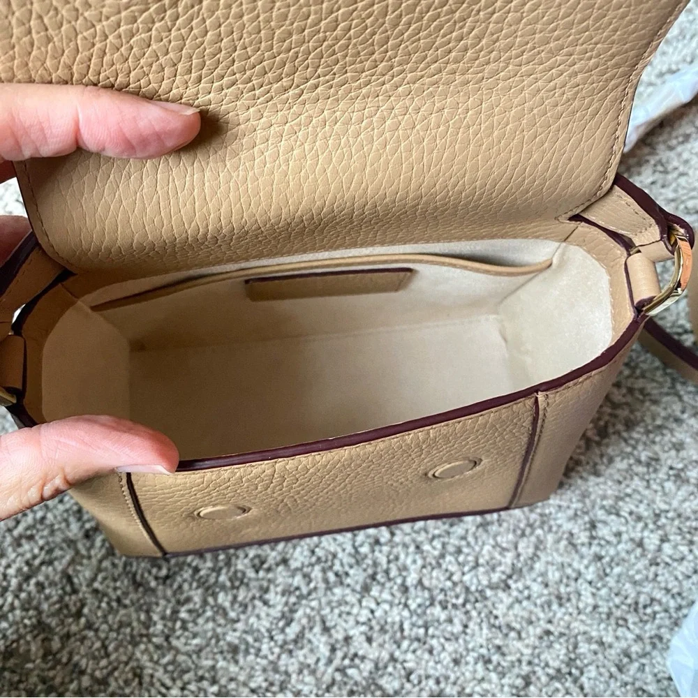 Strathberry Mosaic Nano Crossbody Bag In Caramel - Picture 12 of 16